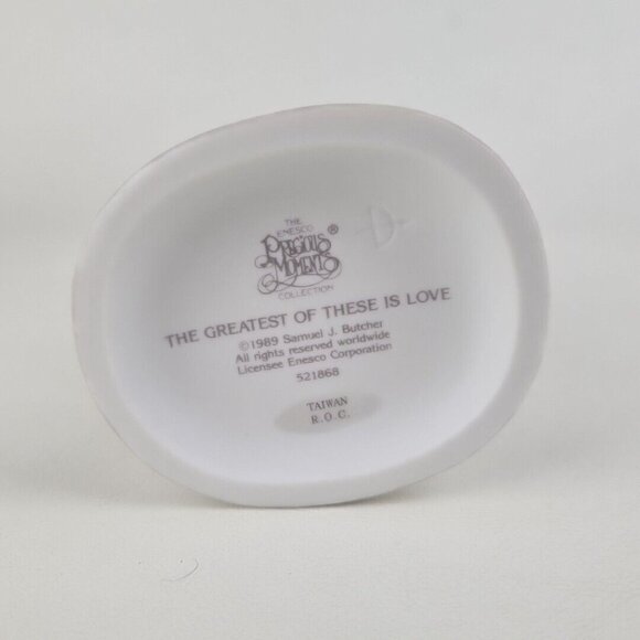 Precious Moments 521868 The Greatest Of These Is Love Porcelain Figurine Vntg - Picture 7 of 7